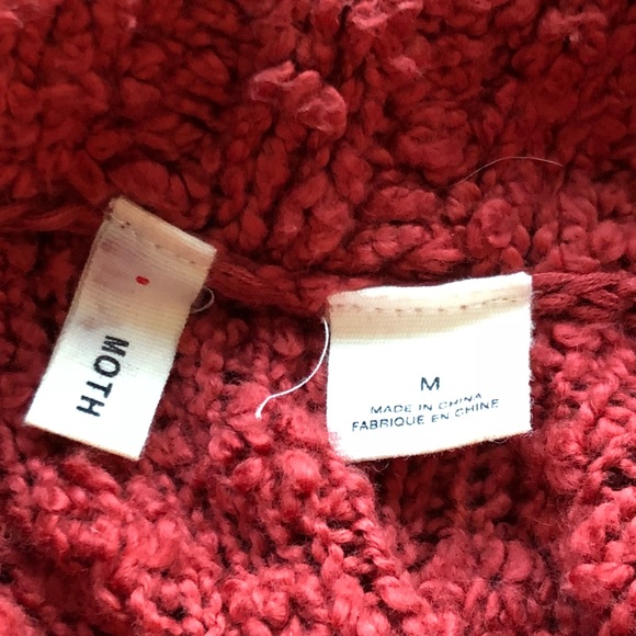 Anthropologie Moth Cowl Neck Cable Knit Sweater M - Picture 5 of 7